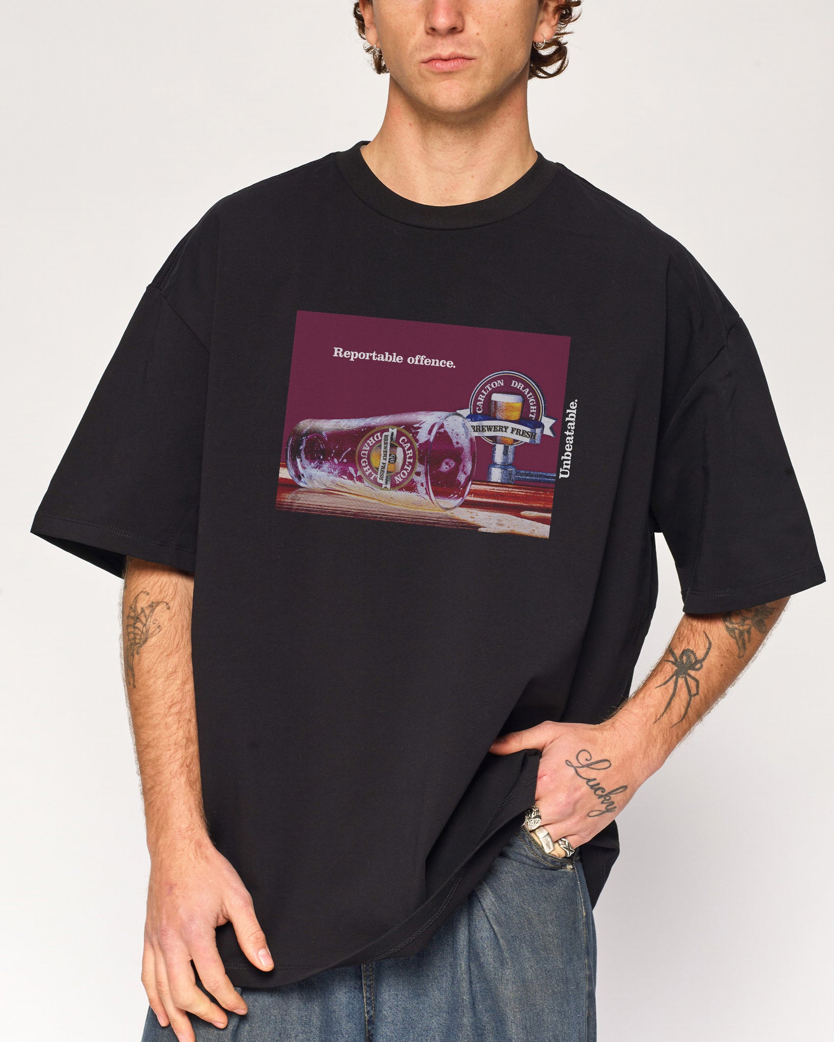 Carlton Draught Reportable Offence Beer Poster Tee