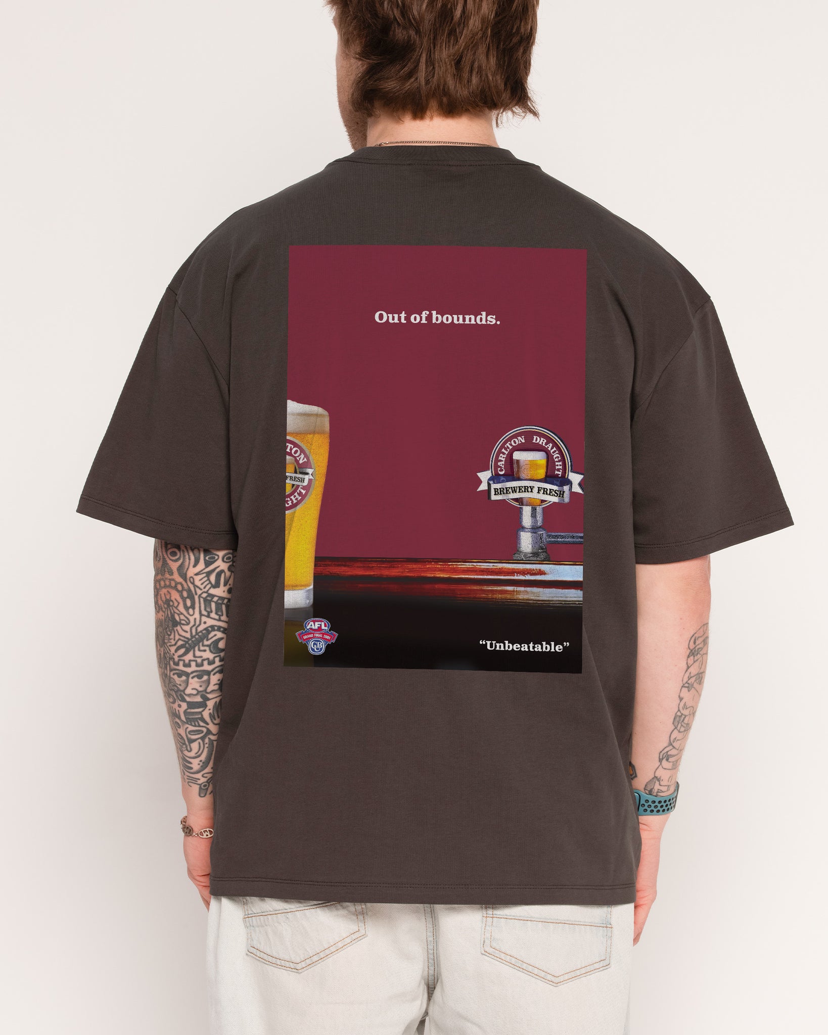 Carlton Draught Out of Bounds Beer Poster Tee