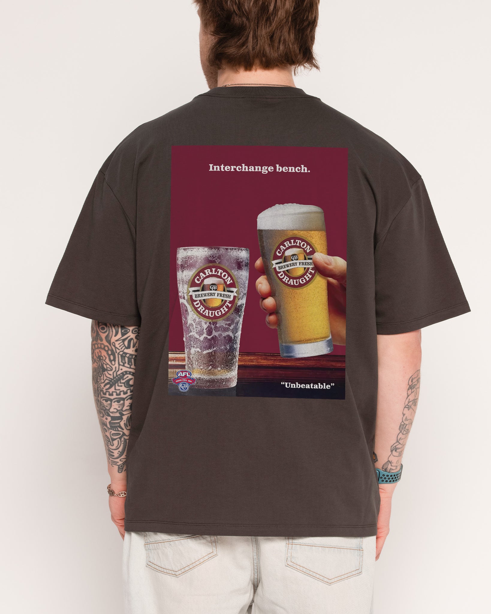 Carlton Draught Interchange Bench Beer Poster Tee