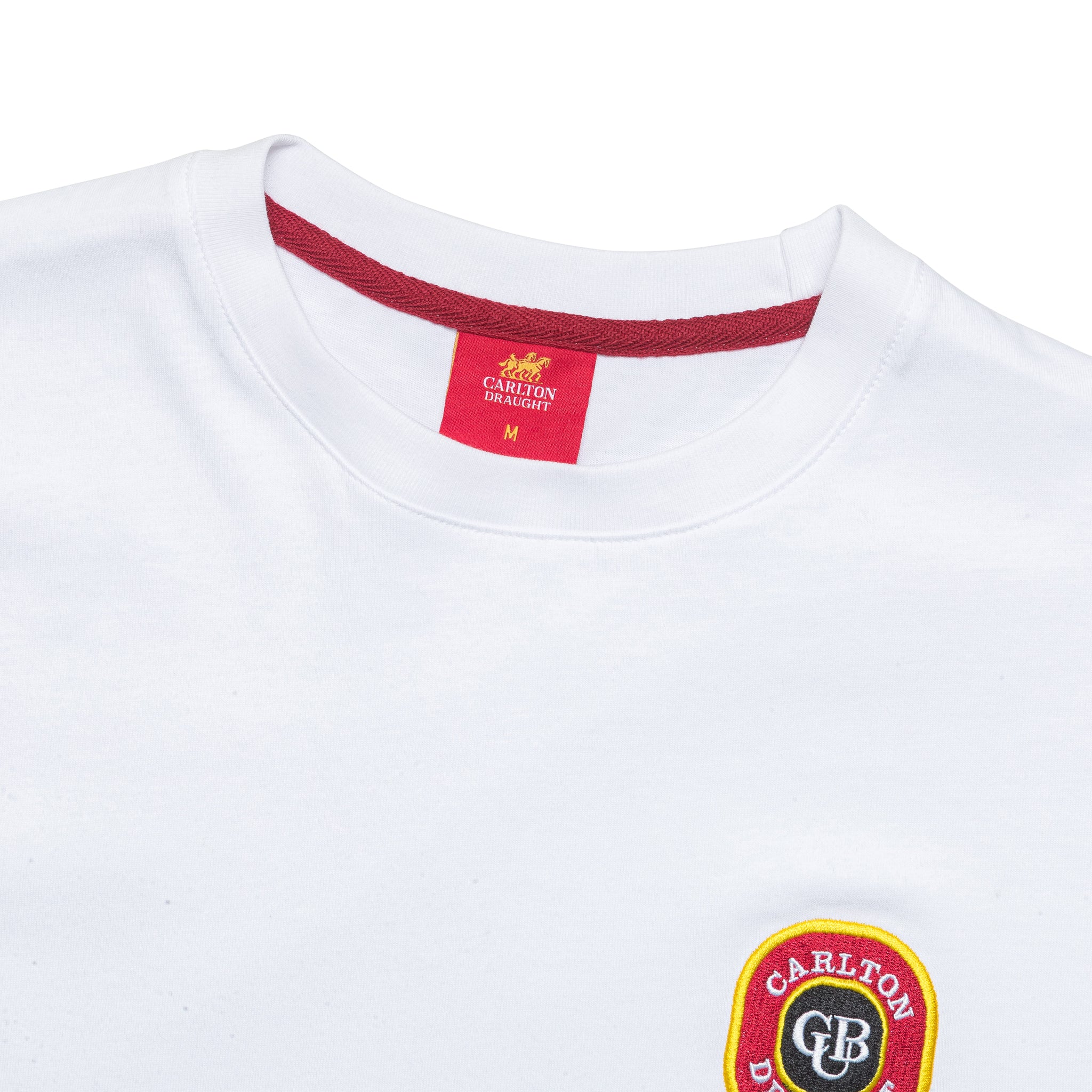 Carlton Draught Heritage White Embroidered Tee