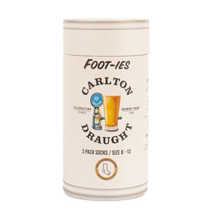 Carlton Draught x Foot-ies Socks Gift Can (3pk)