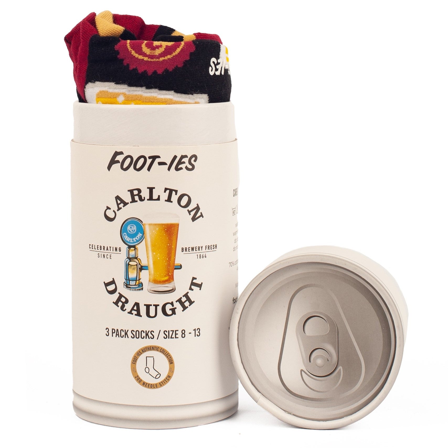 Carlton Draught x Foot-ies Socks Gift Can (3pk)