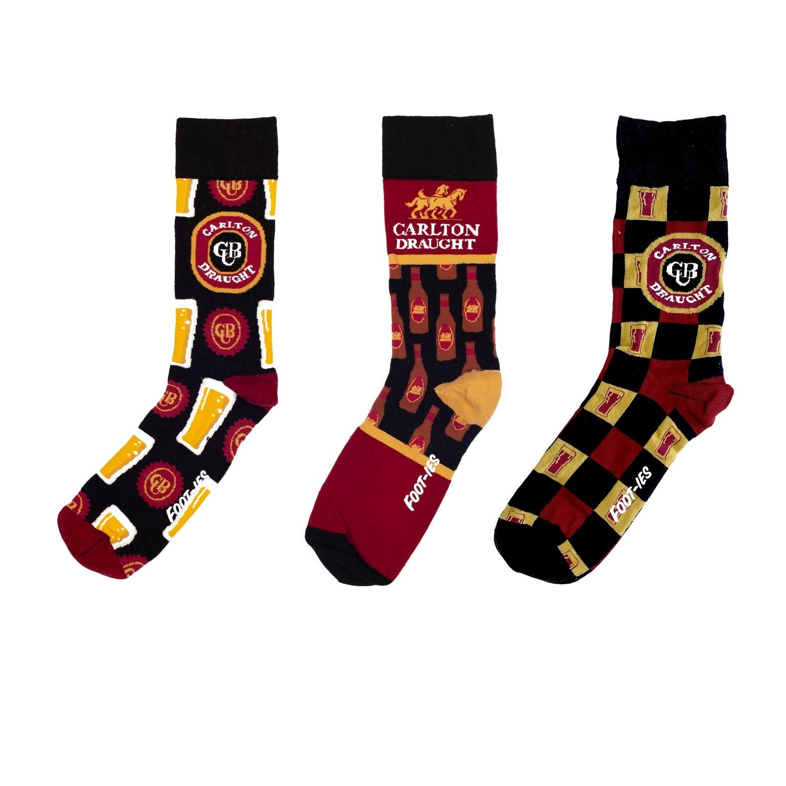 Carlton Draught x Foot-ies Socks Gift Can (3pk)
