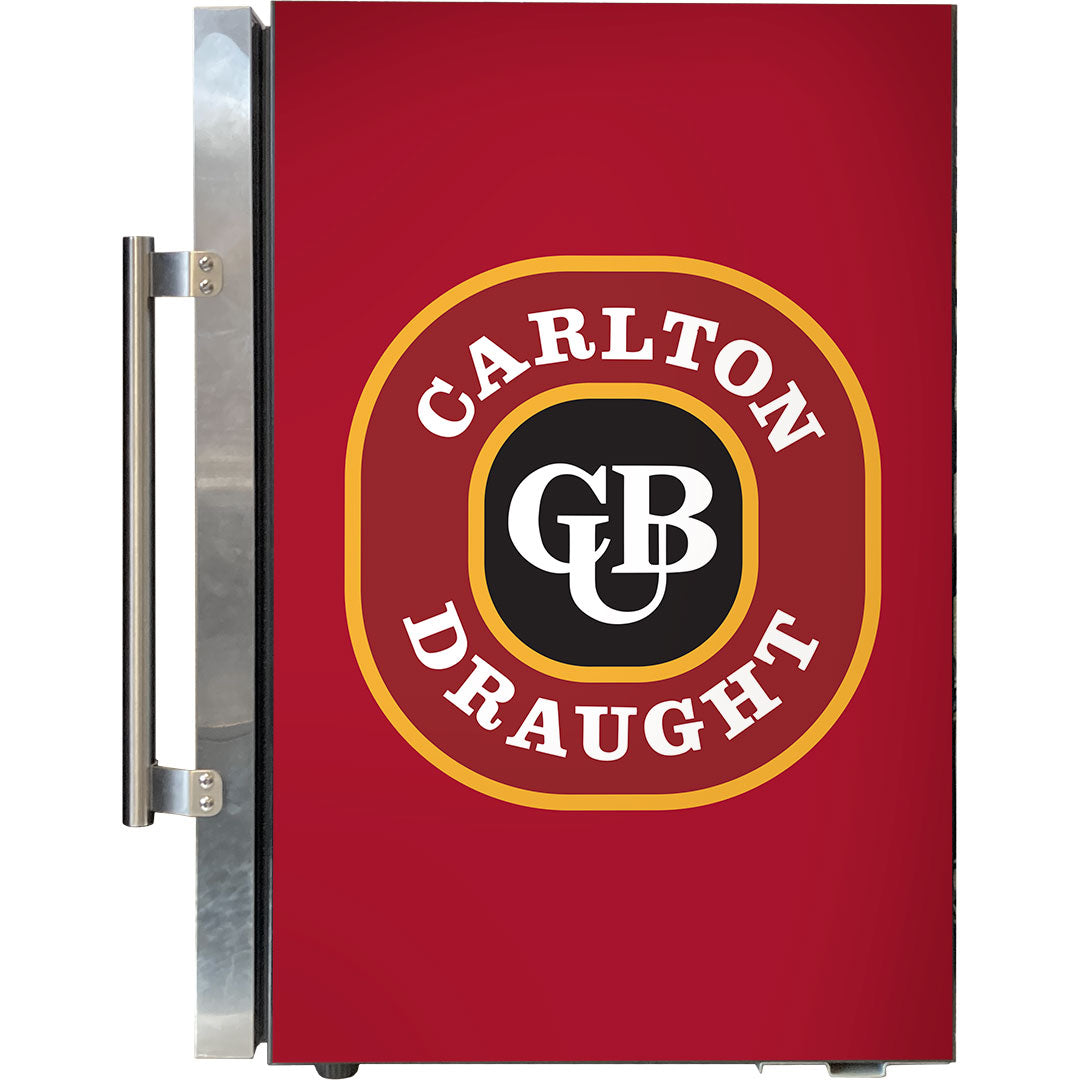 Carlton Draught Heritage Glass Door Bar Fridge Stainless Steel Finish (70L)