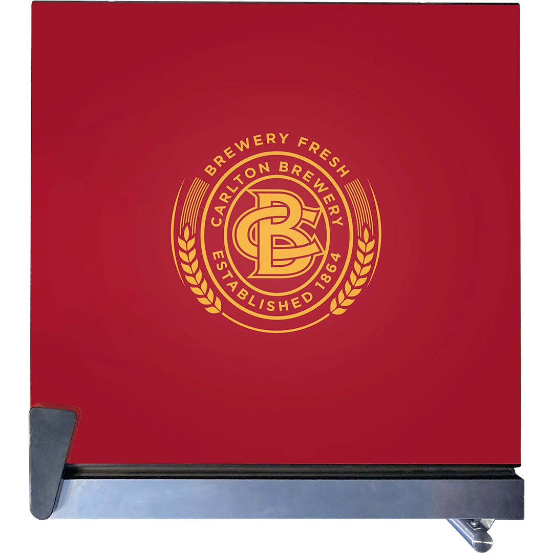 Carlton Draught Heritage Glass Door Bar Fridge Stainless Steel Finish (70L)